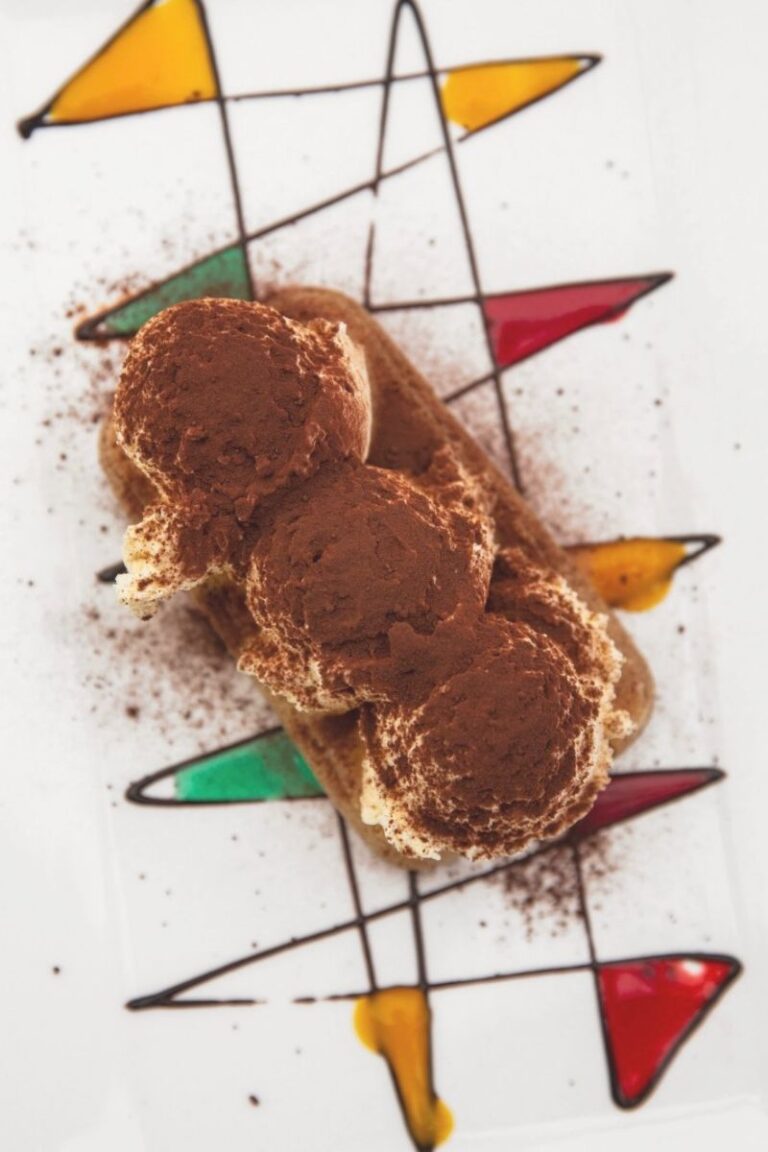 A photo of the best tiramisu in Italy found at La Colombine Restaurant in Venice.