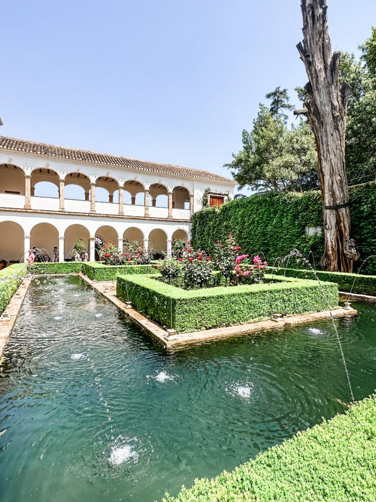 Court of the Water Channel, Alhambra tour, Granada, Spain