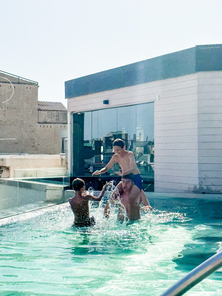 Rooftop pool at Olivia Balmes Hotel, Eixample, Barcelona, Spain